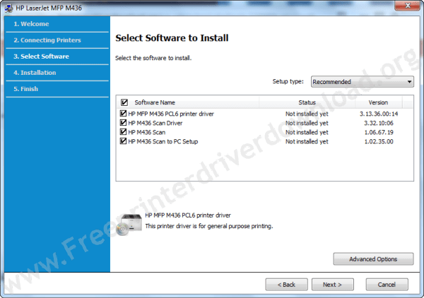 HP Laserjet MFP M436n install step 5