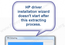 hp driver setup file is not starting
