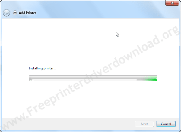 printer driver install through Windows update step9