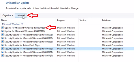 uninstall
