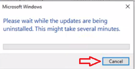 uninstalling update