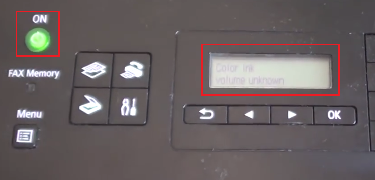 on printer