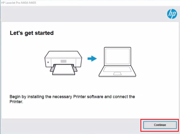 click continue
