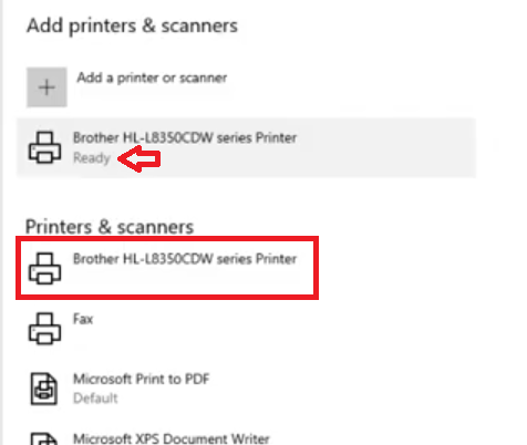 printer added