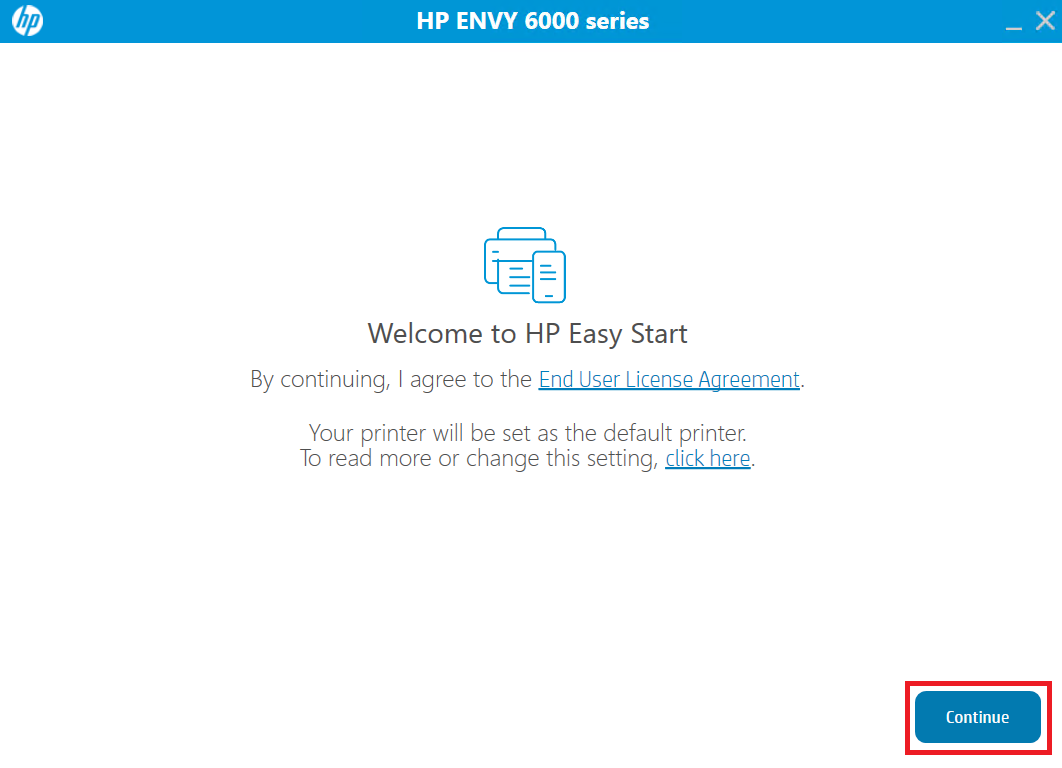 start HP Envy 6052 Driver installation