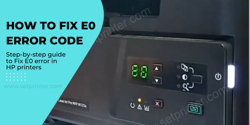 Fix E0 error from hp printers