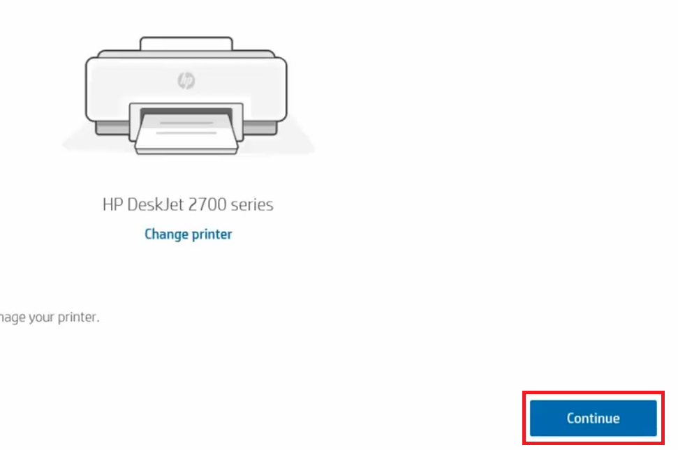 select HP DeskJet 2700 printer and click on next
