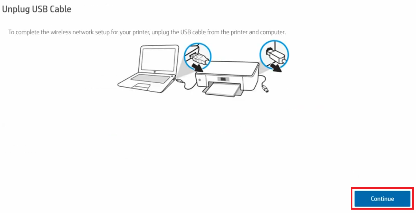 Now unplug the HP DeskJet 2700 USB cable
