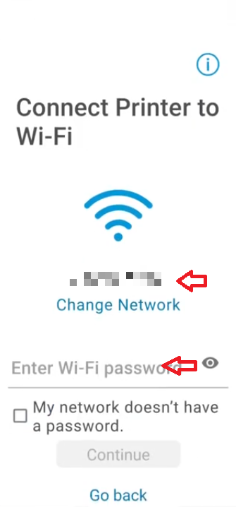Put the Wifi password