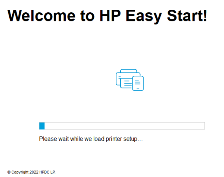 loading up HP 725 setup