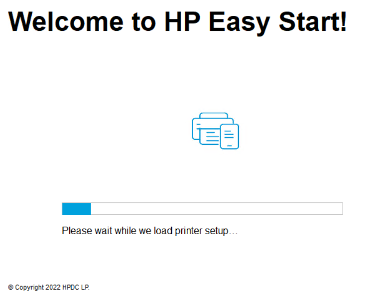 Please wait while loading up HP LaserJet M208dw setup