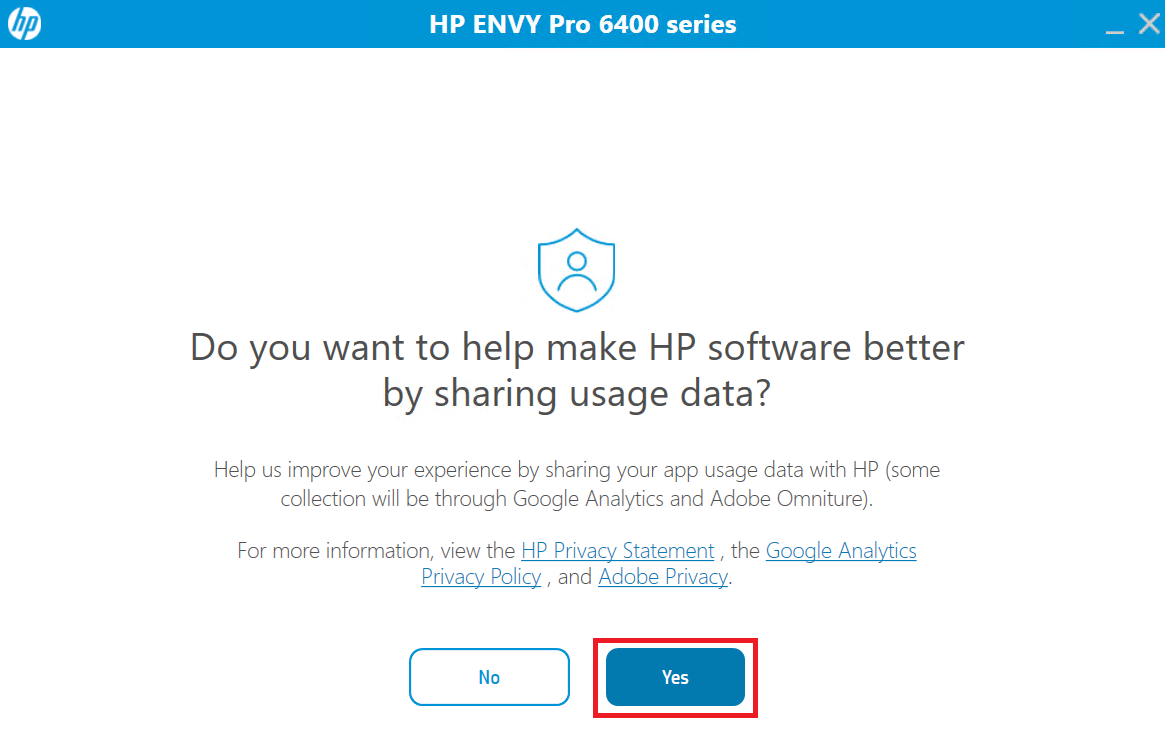 Ask HP for Sharing HP ENVY Pro 6420 Data