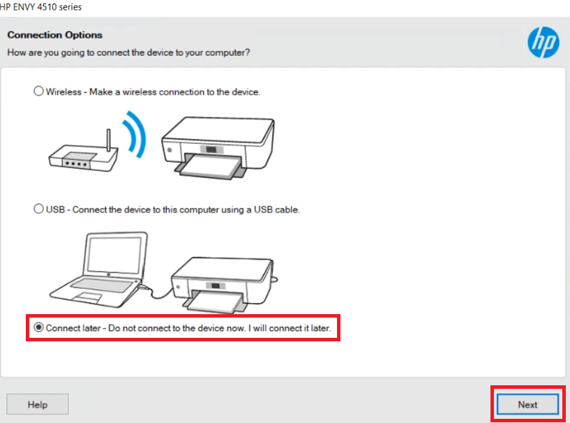 Choose the connection type