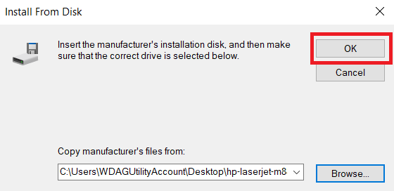 verify driver selection ok