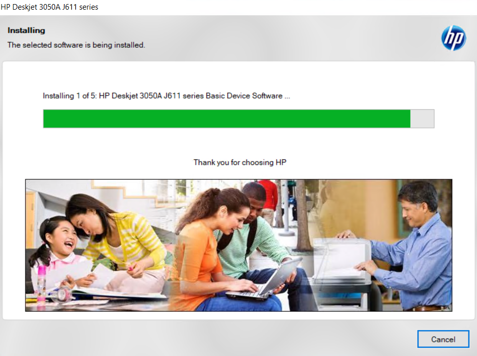wait HP Deskjet 3054A driver install