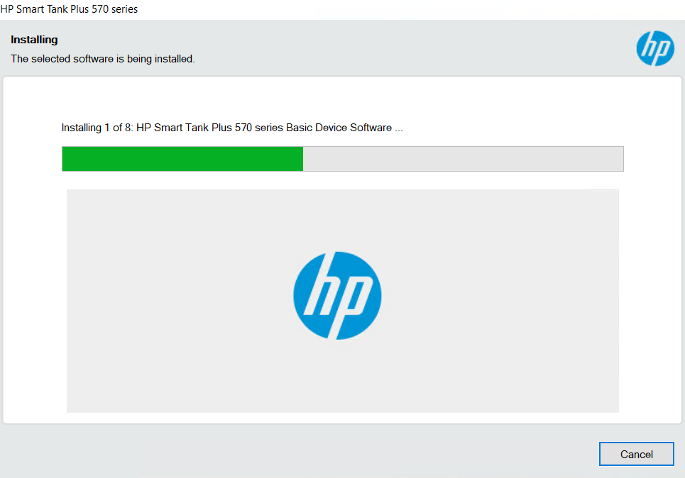 wait HP Smart Tank Plus 570 install
