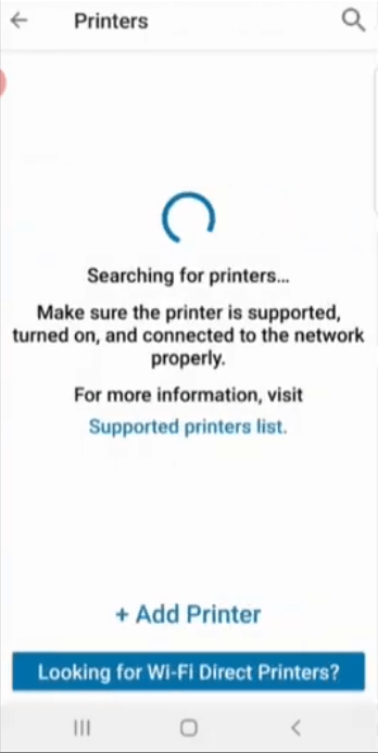 search printer over wifi