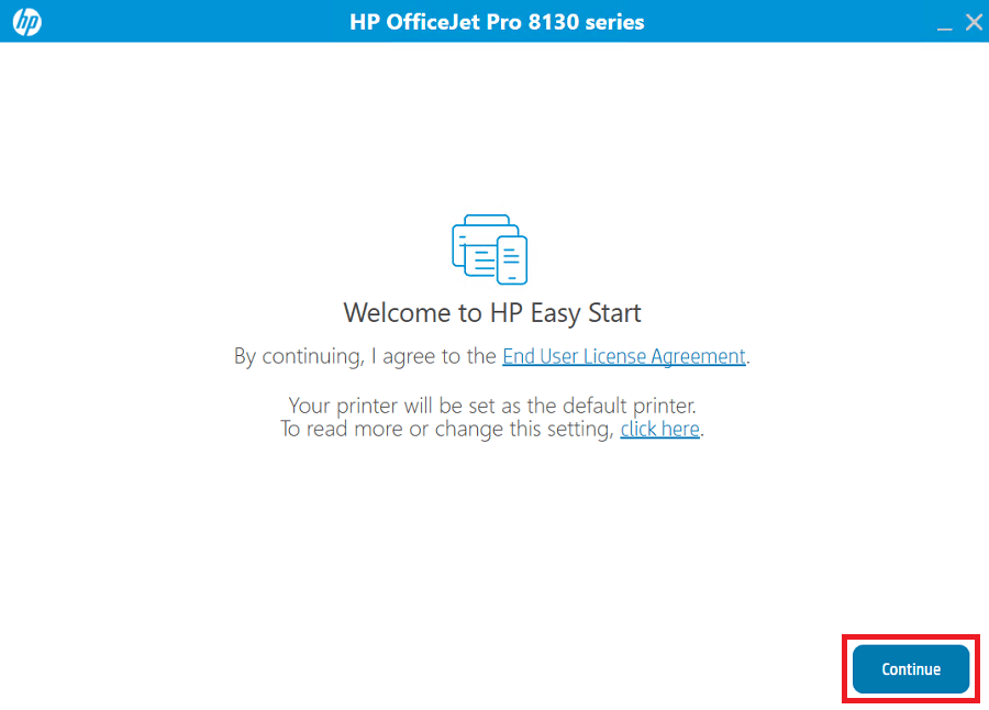 Accept end user agreement to continue