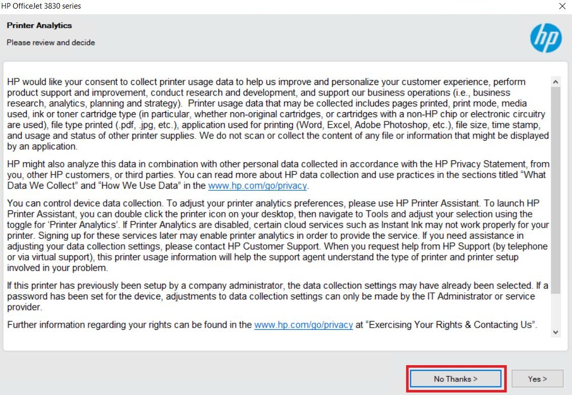 dont share printer usage data