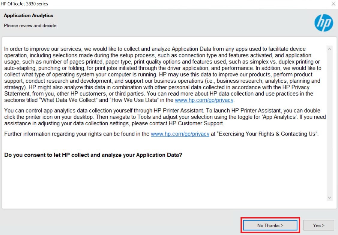 dont share application usage data