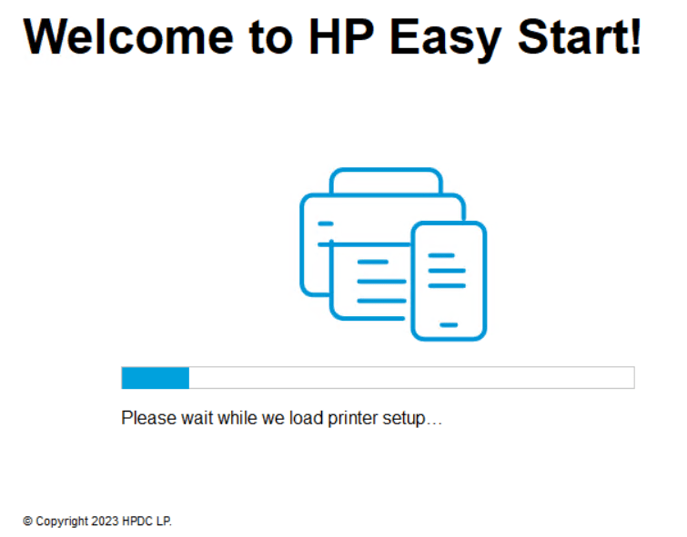 wait for Easy Start to load