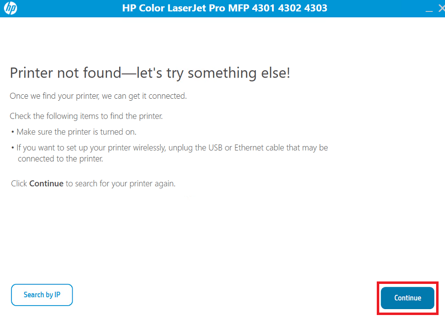 connect HP Color LaserJet Pro MFP 4303dw