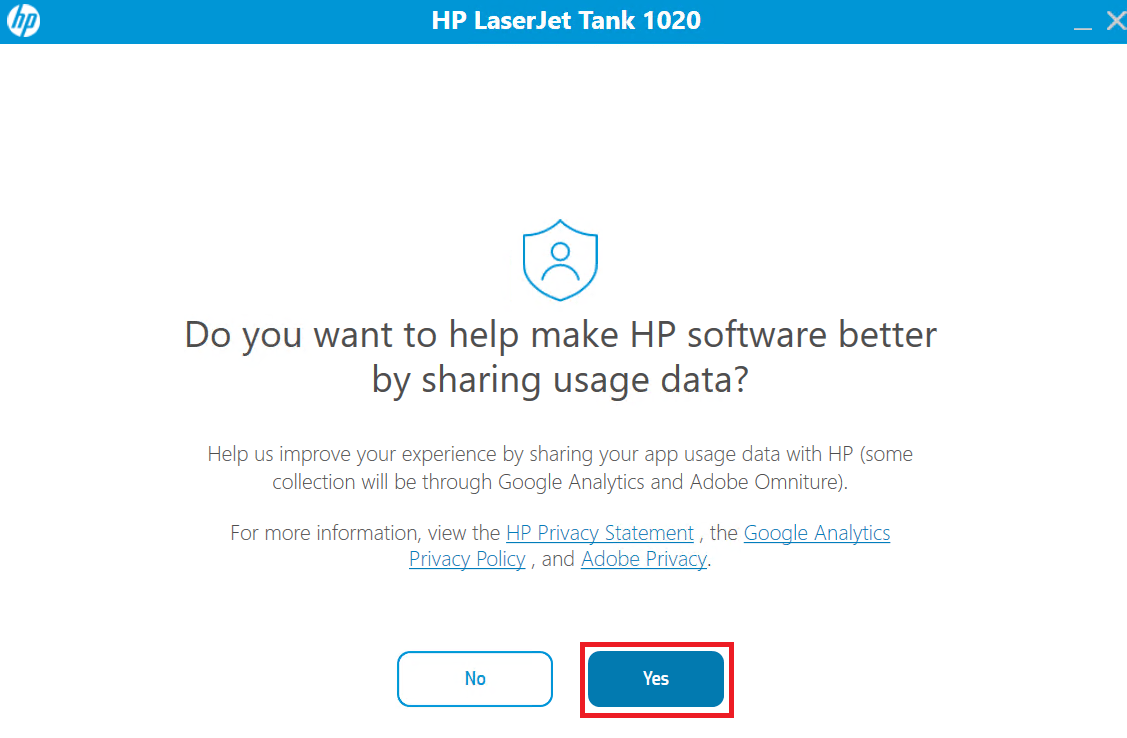 accept sharing your printer usage data
