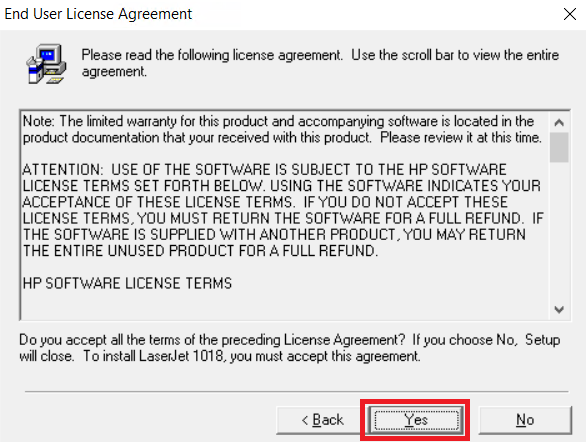 accept the license agreement