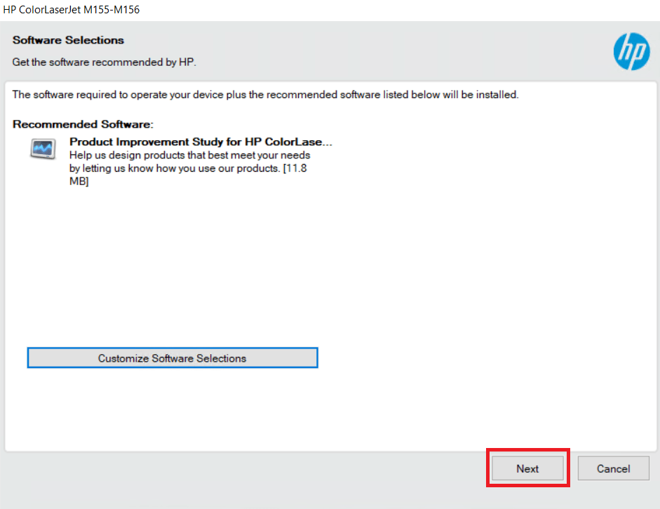 select driver software for installation