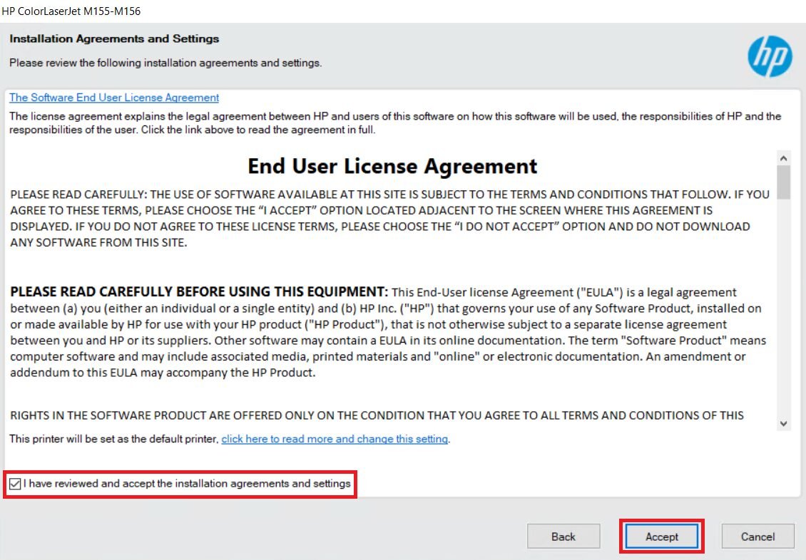 accept the license agreement