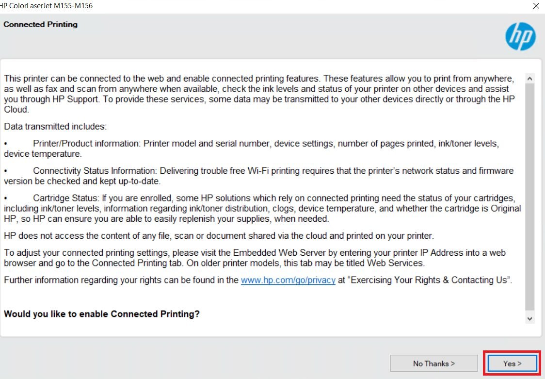 activate connected printing