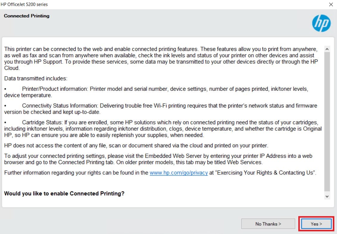 enable connected printing