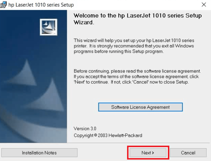accept software license agreement