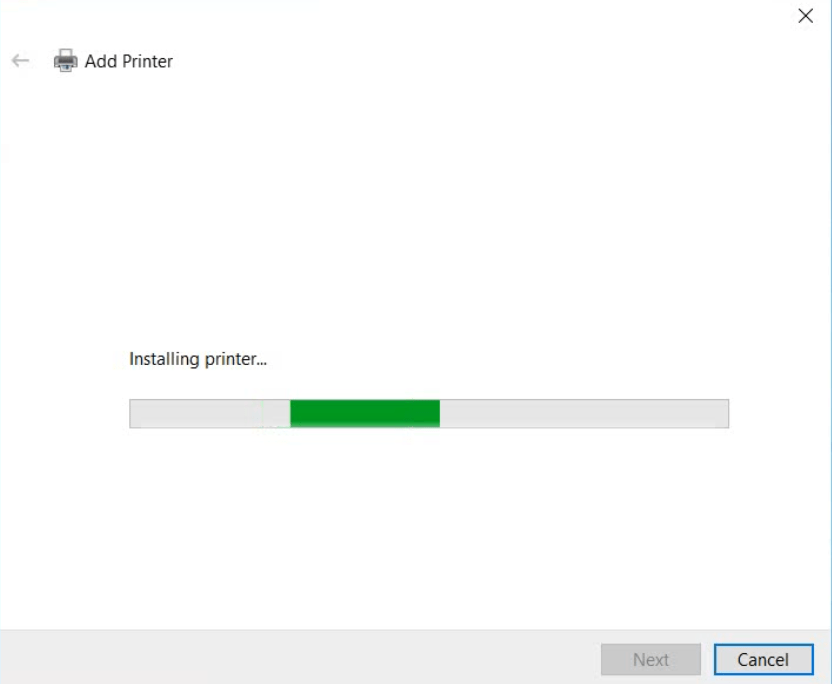 wait for the driver installation