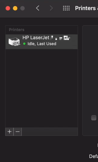 HP LaserJet 1010 printer is added