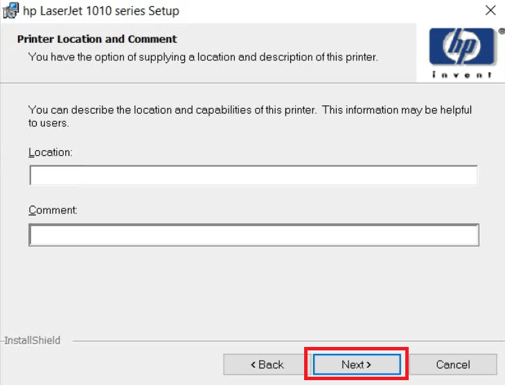 click on next to proceed
