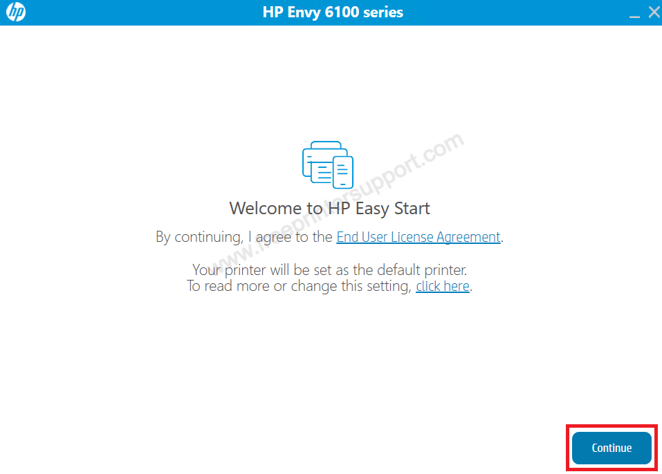 click on the continue button