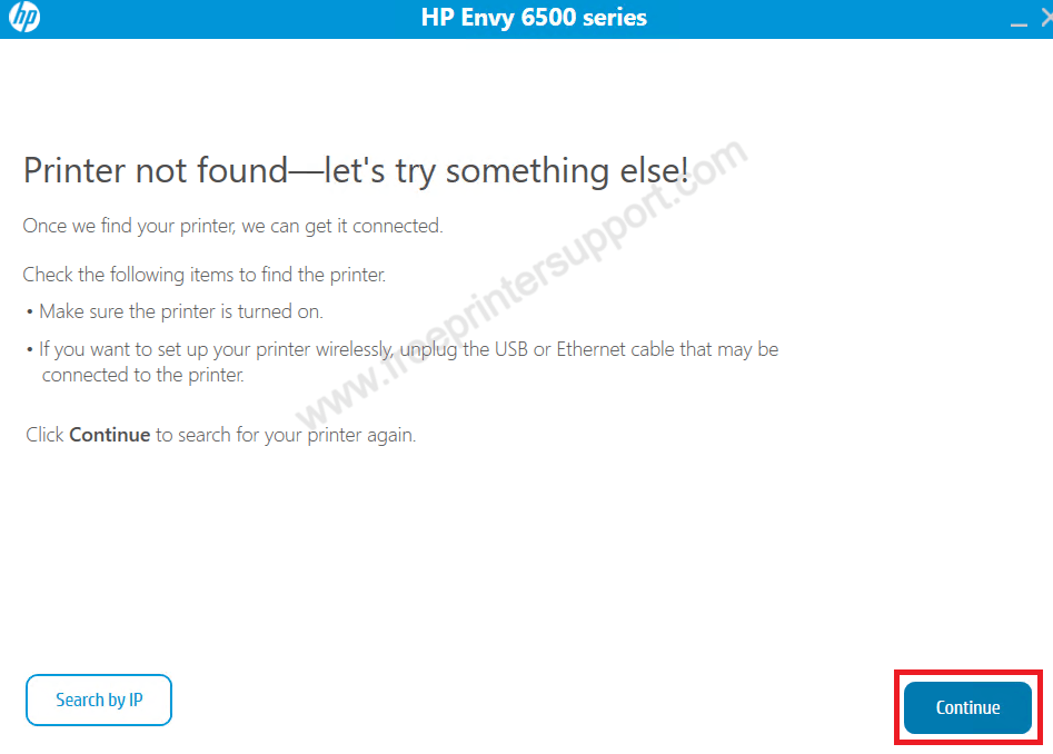 connect HP Envy 6500e with USB