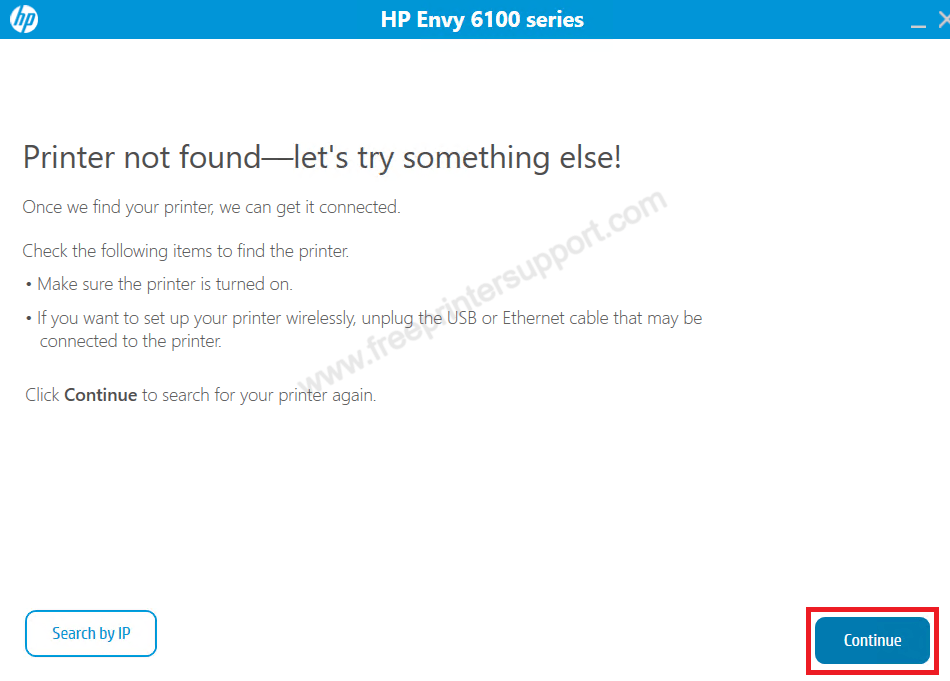 connect HP Envy 6100e series printer