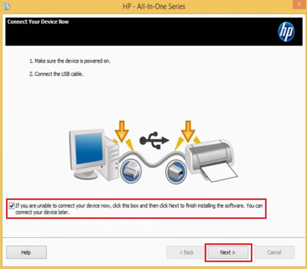 connect HP DeskJet F375 printer later