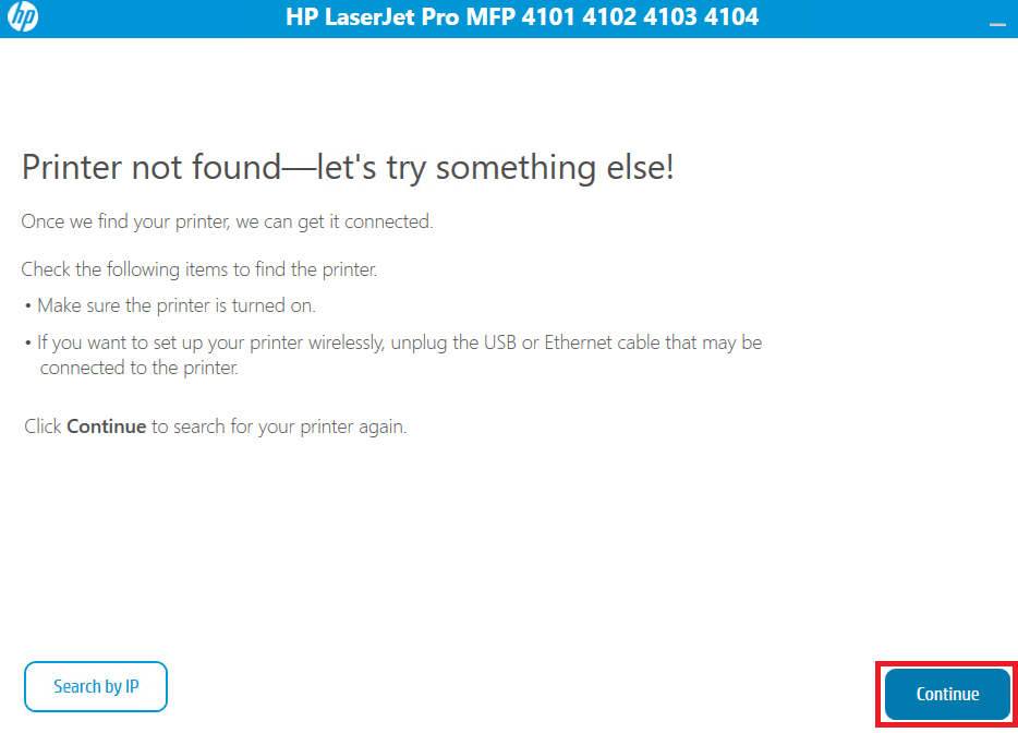 connect HP LaserJet Pro MFP 4102 printer