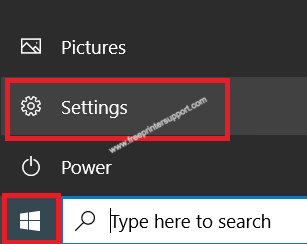 click on start then settings