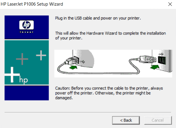 connect HP LaserJet P1006 printer