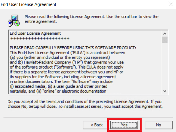 accept the license agreement