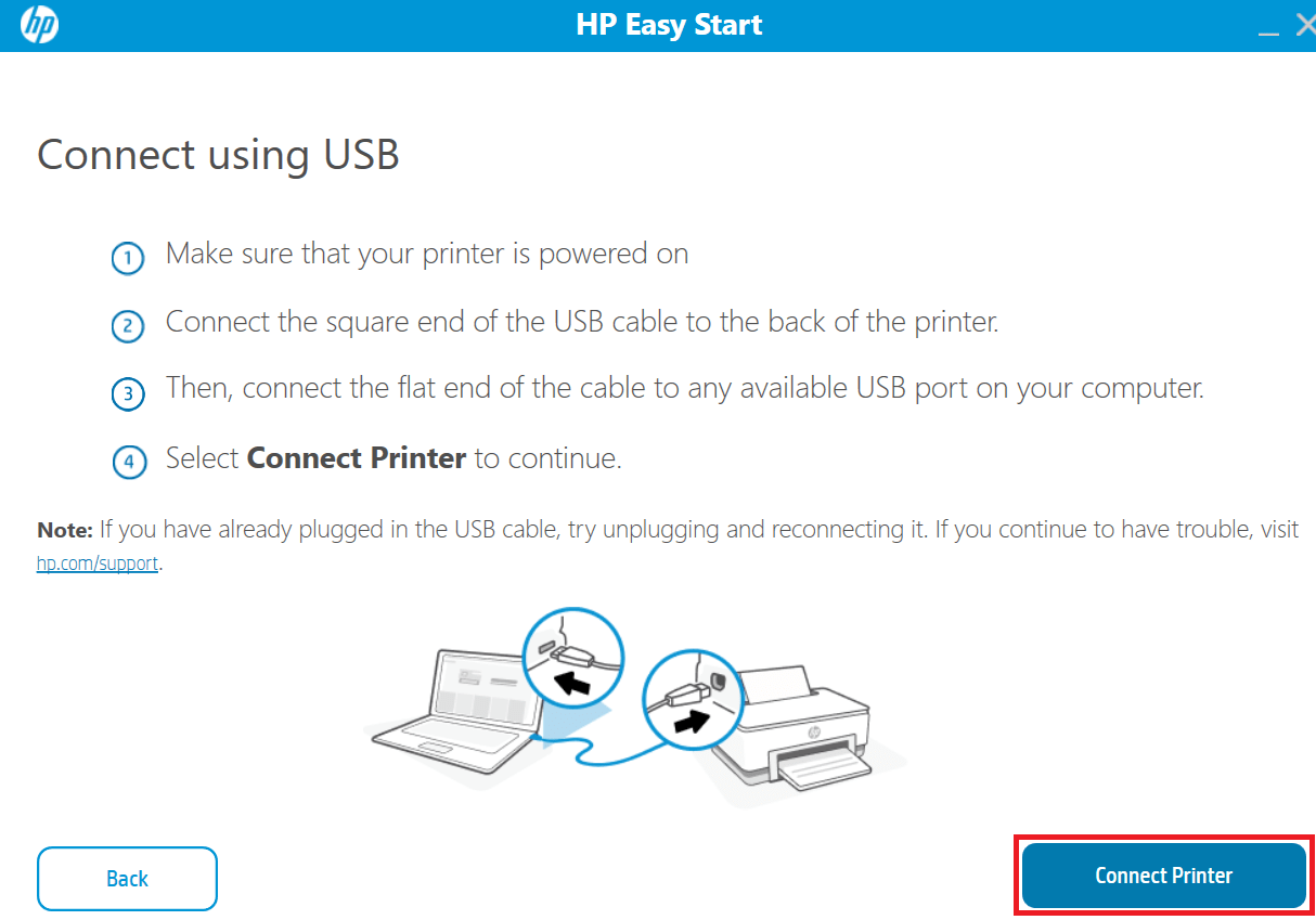 connect HP ENVY Pro 6432e to USB port