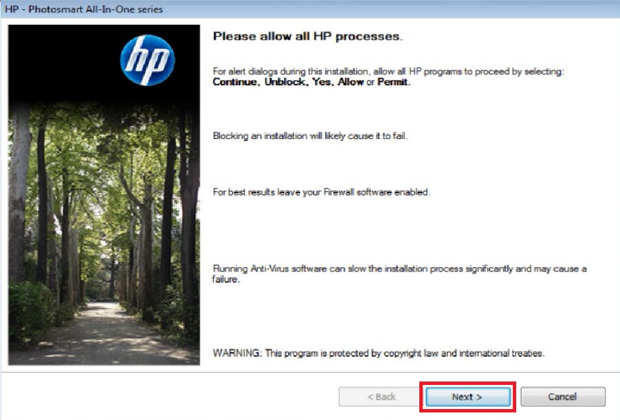 read then click next