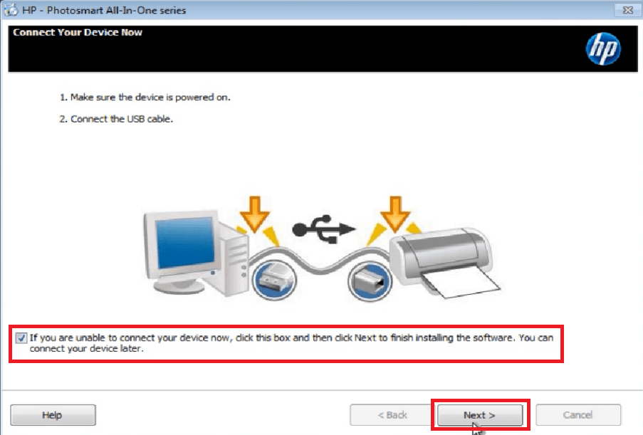 connect HP Photosmart C5240 later