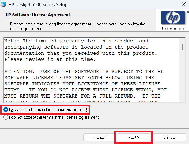 accept the terms of agreement