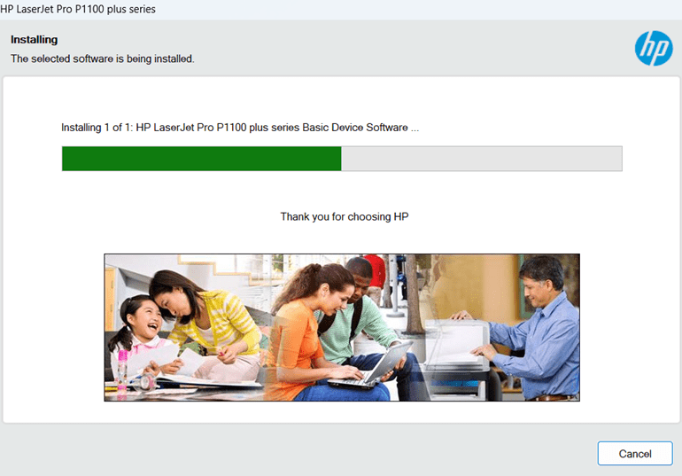 wait for the drivers to install