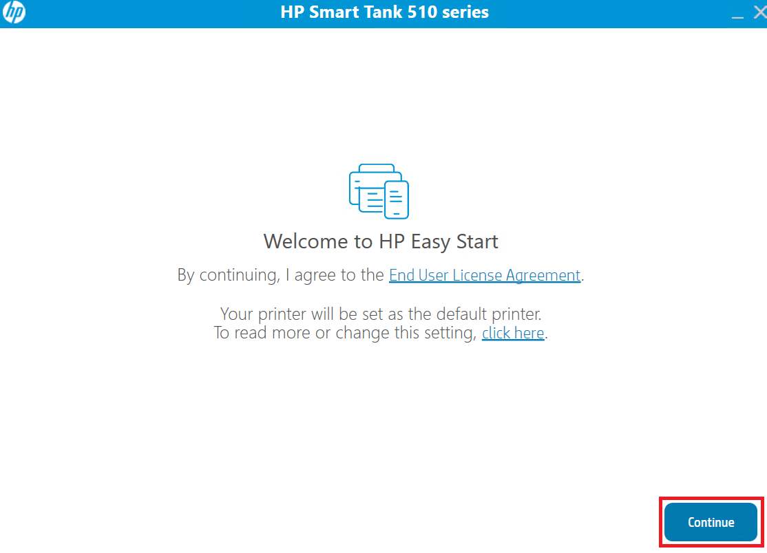 click on Continue to proceed